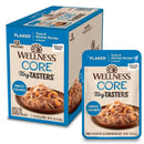 Wellness CORE Tiny Tasters Grain-Free Flaked Tuna & Shrimp Wet Food for Cats (1.75 oz x 12 pouches)