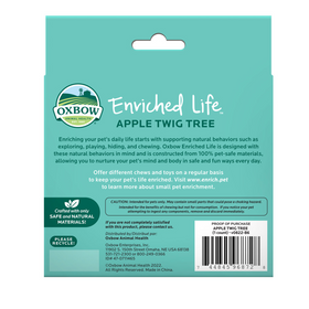Oxbow Animal Health Enriched Life Small Animal Apple Twig Tree Treat Hanger - 0