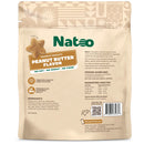 Nateo peanut butter flavored dog biscuit package on a white background