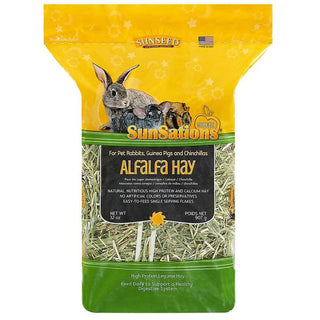 Sunseed Sunsations Alfalfa Hay for Rabbits, Guinea Pigs & Chinchillas, 32-oz