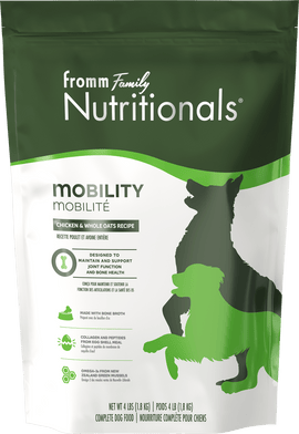 Fromm Family Nutritionals dog food package with green and white design