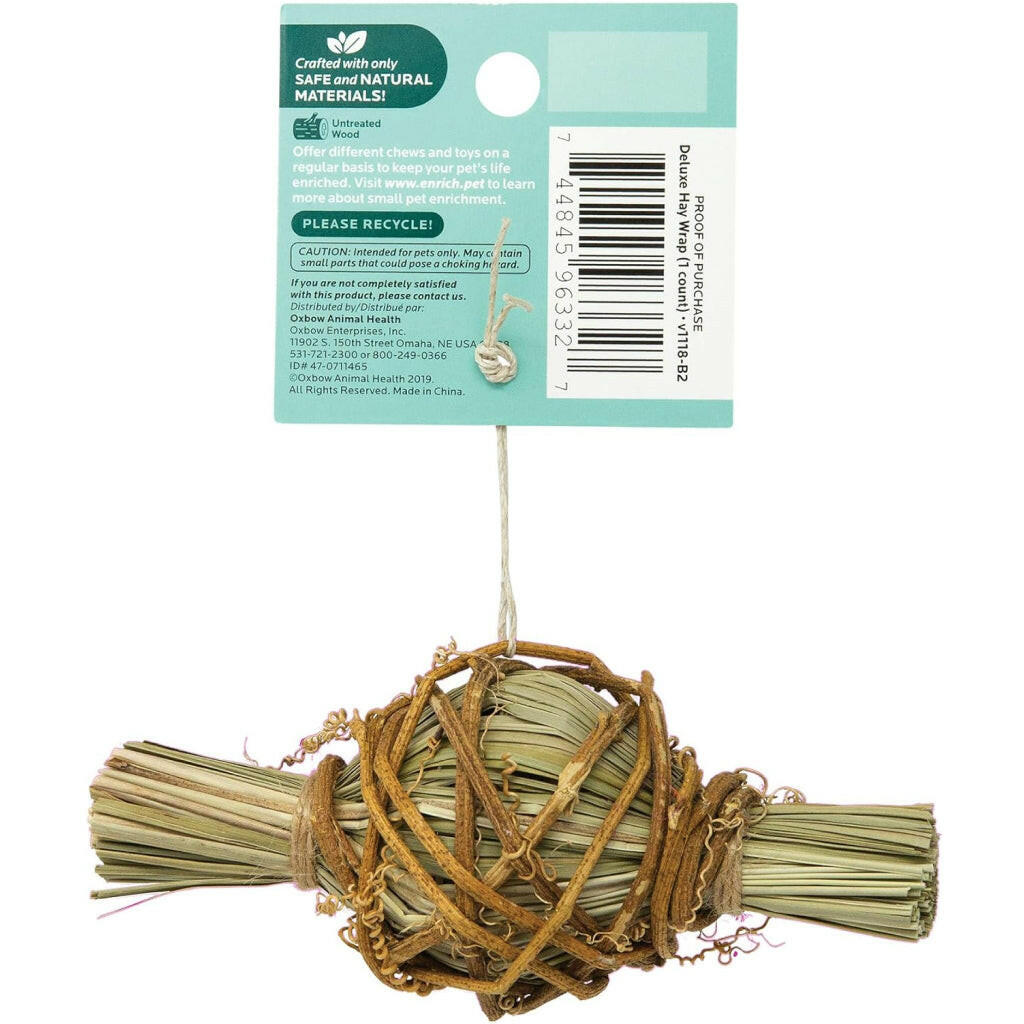 Oxbow Enriched Life Deluxe Hay Wrap Toy For Small Animal