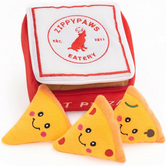 Zippy Paws Burrow Pizza Box Interactive Toy For Dog (Medium)
