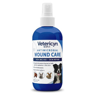 Vetericyn Plus Antimicrobial Wound & Skin Care Spray For Dogs & Cats (8 oz)