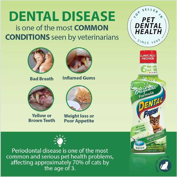 Dental Fresh Original Formula Water Additive for Cats (8 oz)