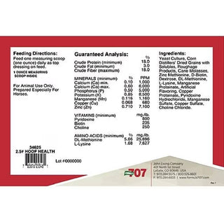Formula 707 Hoof Health Hay Flavor Pellets Supplement For Horses (10 lb, 160 Servings)