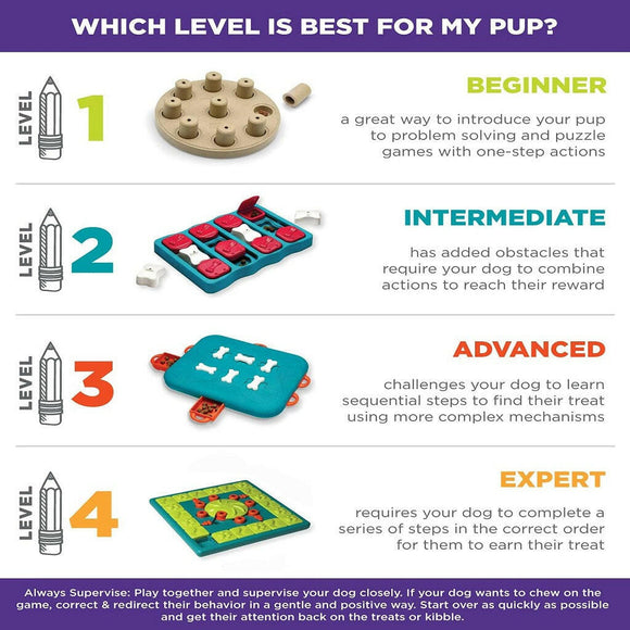 Outward Hound MultiPuzzle Interactive Treat Puzzle Toy For Dog (Expert Level)