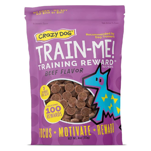 Crazy Dog Train-Me! Training Treats Beef Flavor for Dog (4 oz)