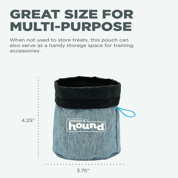 Outward Hound Tote Treat Training Pouch For Dog, Grey