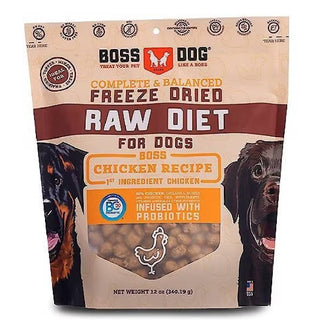 Boss Dog Complete & Balanced Freeze Dried Raw Diet for Dogs Chicken Recipe (12 oz)