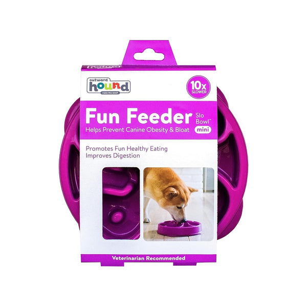 Outward Hound Fun Feeder Purple Flower Bowl for Dogs (Medium)
