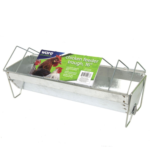 Ware Galvanized Trough Chicken Feeder, 16"