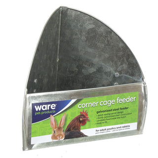 Ware Galvanized Corner Cage Chicken Feeder