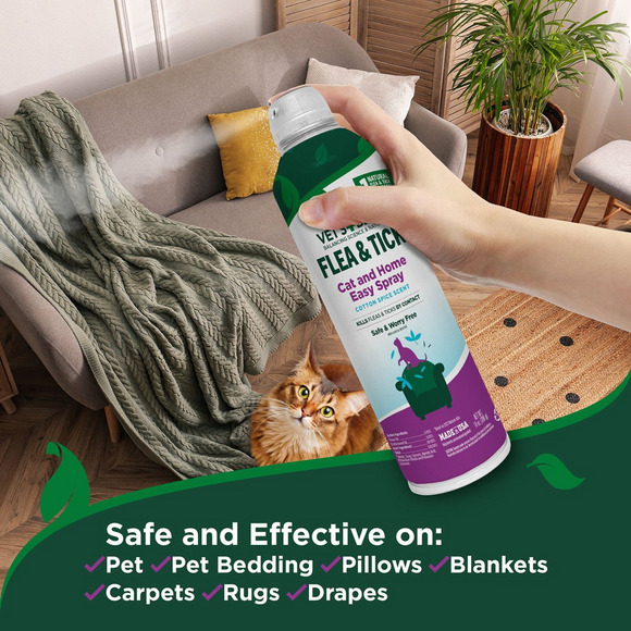 Vet's Best Flea & Tick Cat and Home Spray Cotton Spice Scent (14 oz)