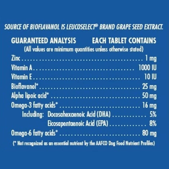 Proanthozone Derm Skin & Coat Support for Dogs  ingredients