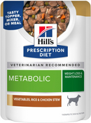 Hill's Prescription Diet Metabolic Weight Management Vegetables, Rice & Chicken Stew Wet Dog Food (2.8 oz x 24 pouches)-1