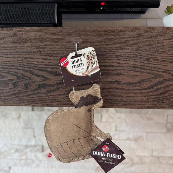 Ethical Pet Spot Dura-Fused Leather Dog Toy Raccoon