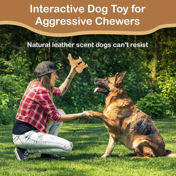 Ethical Pet Spot Dura-Fused Leather Dog Toy Bear