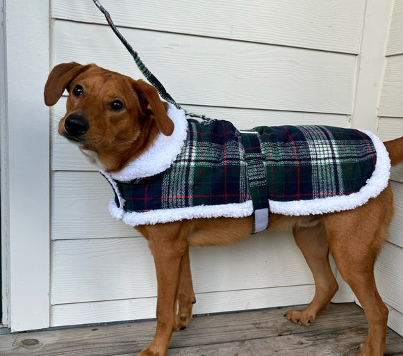 Doggie Design Sherpa-Line Harness Coat for Dogs & Cats