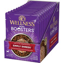 Wellness Bowl Boosters Simply Shreds Chicken, Beef & Carrots Grain-Free Dog Food Topper (2.8 oz x 12 pouches)