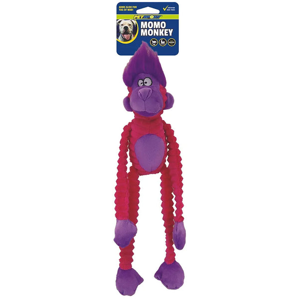 Petsport USA Momo Monkey Plush Dog Toy Assorted 14"