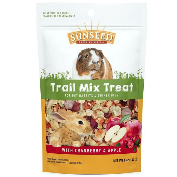 Sunseed Trail Mix Treat with Cranberry & Apple for Rabbits & Guinea Pigs, 5-oz