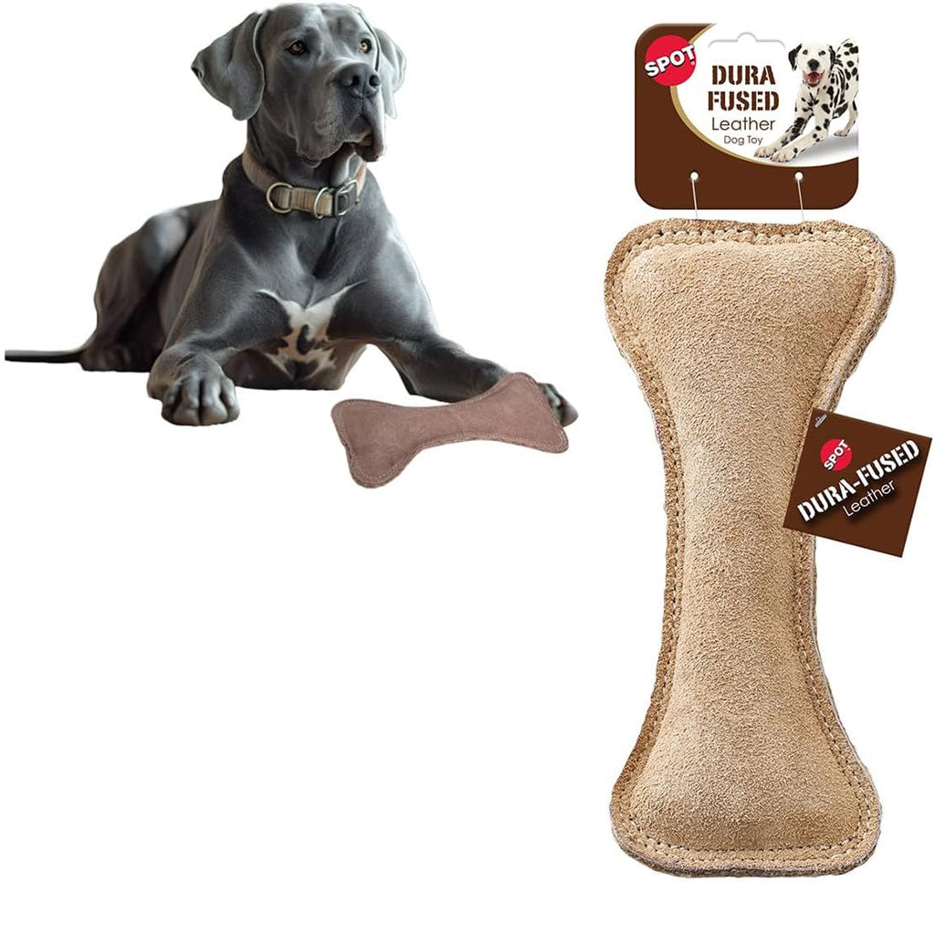 Dura-Fused Leather Bone Dog Toy - Ethical Pet Quality