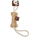 Ethical Pet Spot Dura-Fused Dog Toy Leather Bone Tug, 18"