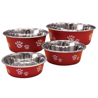 Ethical Pet Spot Barcelona Stainless Steel Paw Print Dog Bowl