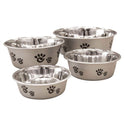 Ethical Pet Spot Barcelona Stainless Steel Paw Print Dog Bowl