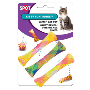 Spot Kitty Fun Tubes Catnip Toy, Assorted, 3-pack