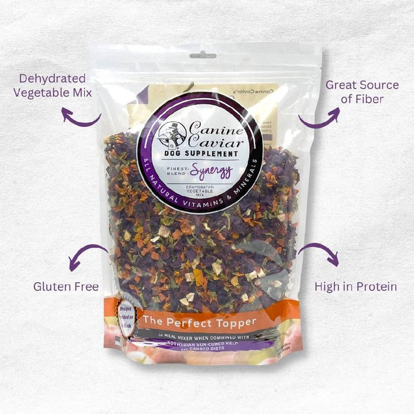 Canine Caviar Synergy Dehydrated Vegetable Mix Food Topper For Dogs (24 oz)
