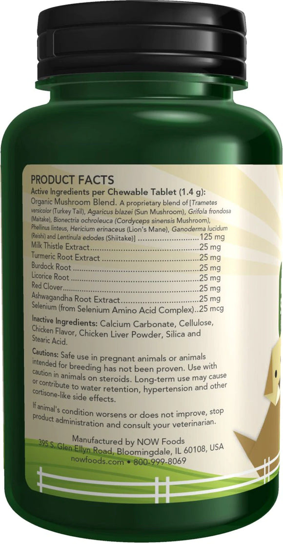 NOW Pets Immune Support Dog & Cat Supplement, 90 ct
