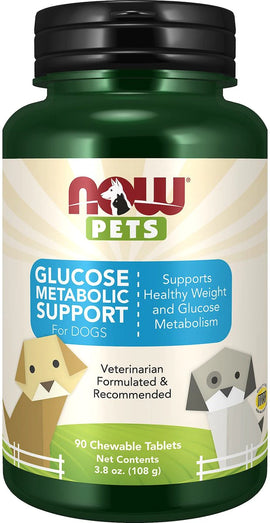 NOW Pets Glucose Metabolic Support 90 ct - Dog Nutrition Supplements 1