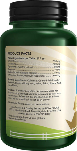 NOW Pets Glucose Metabolic Support 90 ct - Dog Nutrition Supplements 2