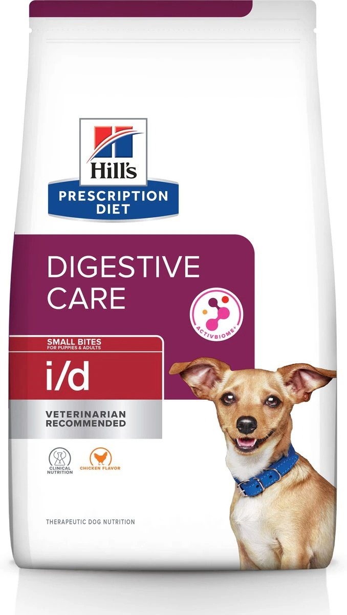 Hill's Prescription Diet i/d Digestive Care Small Bites Chicken Flavor Dry Dog Food (7 lb)