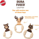 Ethical Pet Spot Dura-Fused Leather Animal Forest Ring Dog Toy