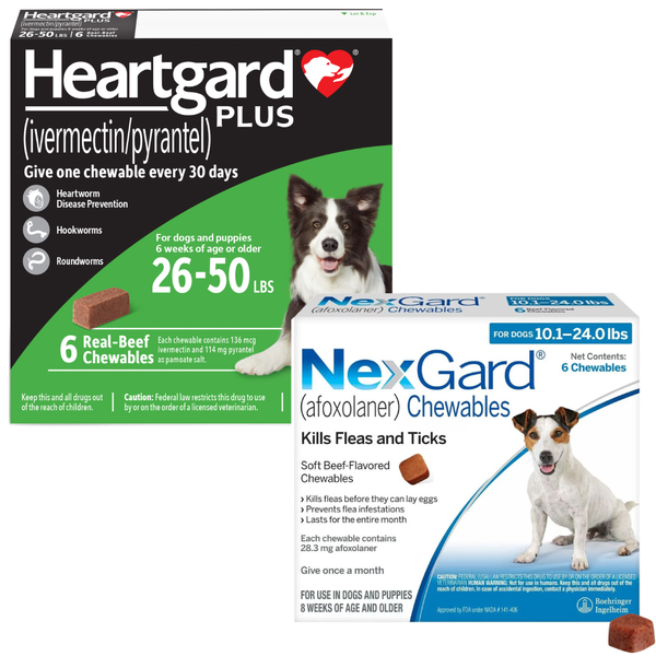 Heartgard Plus + NexGard 6-Month Bundle