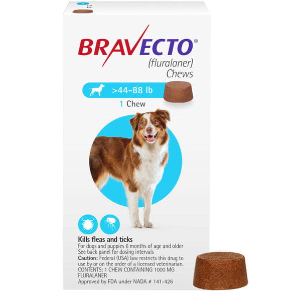 Bravecto (Fluralaner) Chewable Tablet for Dogs