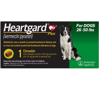 Heartgard Plus Chew for Dogs, 26-50 lbs