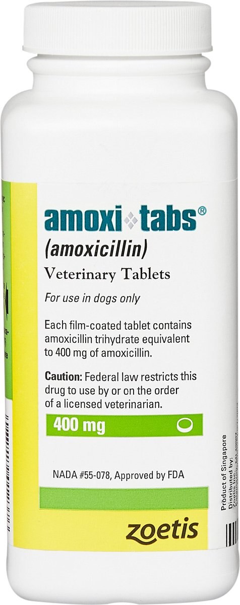 Amoxi-Tabs (Amoxicillin) Tablets for Dogs & Cats, 400mg