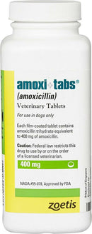 Amoxi-Tabs (Amoxicillin) Tablets for Dogs & Cats, 400mg