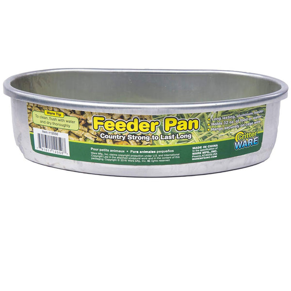 Ware Aluminum Feeder Pan for Small Animals