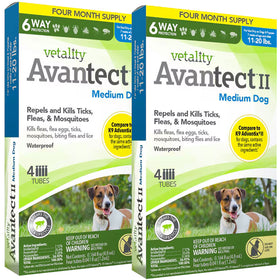 TevraPet Vetality Avantect II for Medium Dog 11-20 lbs 8 months