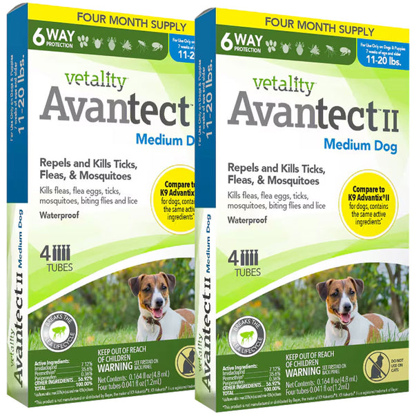 TevraPet Vetality Avantect II for Medium Dog 11-20 lbs 8 months