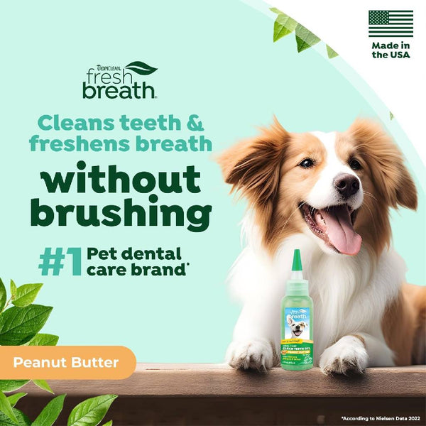 Tropiclean Fresh Breath Oral Gel Canine Peanut Butter (2 oz)