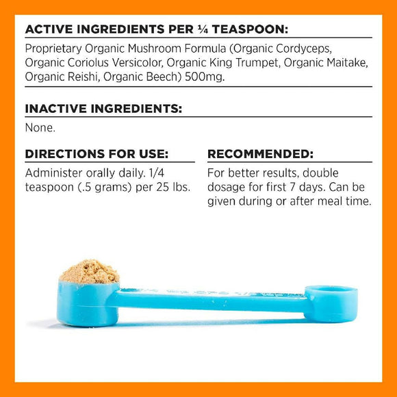 Bixbi Skin & Coat Powdered Mushroom Supplement For Dogs & Cats (60 g)