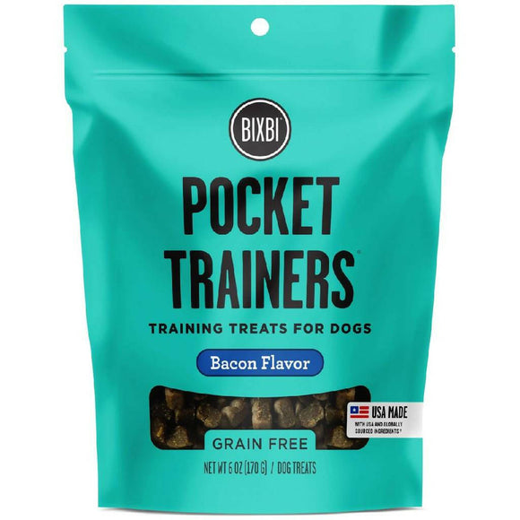 Bixbi Pocket Trainers Grain-Free Bacon Treats for Dogs  (6 oz)