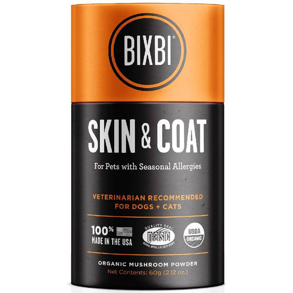 Bixbi Skin & Coat Powdered Mushroom Supplement For Dogs & Cats (60 g)