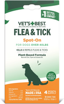 Vet's Best Flea & Tick Drops for Large Dogs over 40lbs (4 count)